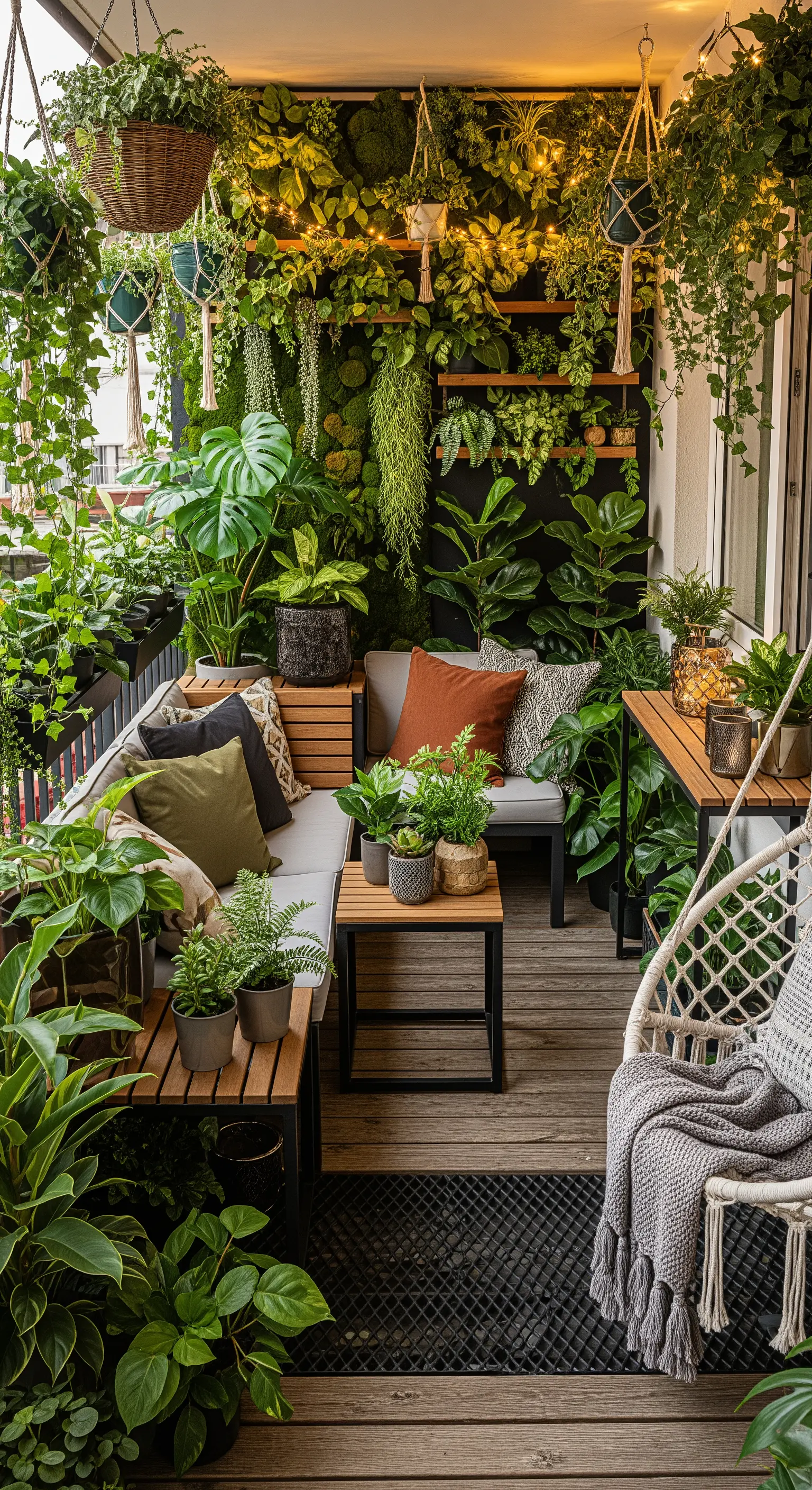 Balcone lussureggiante in stile 